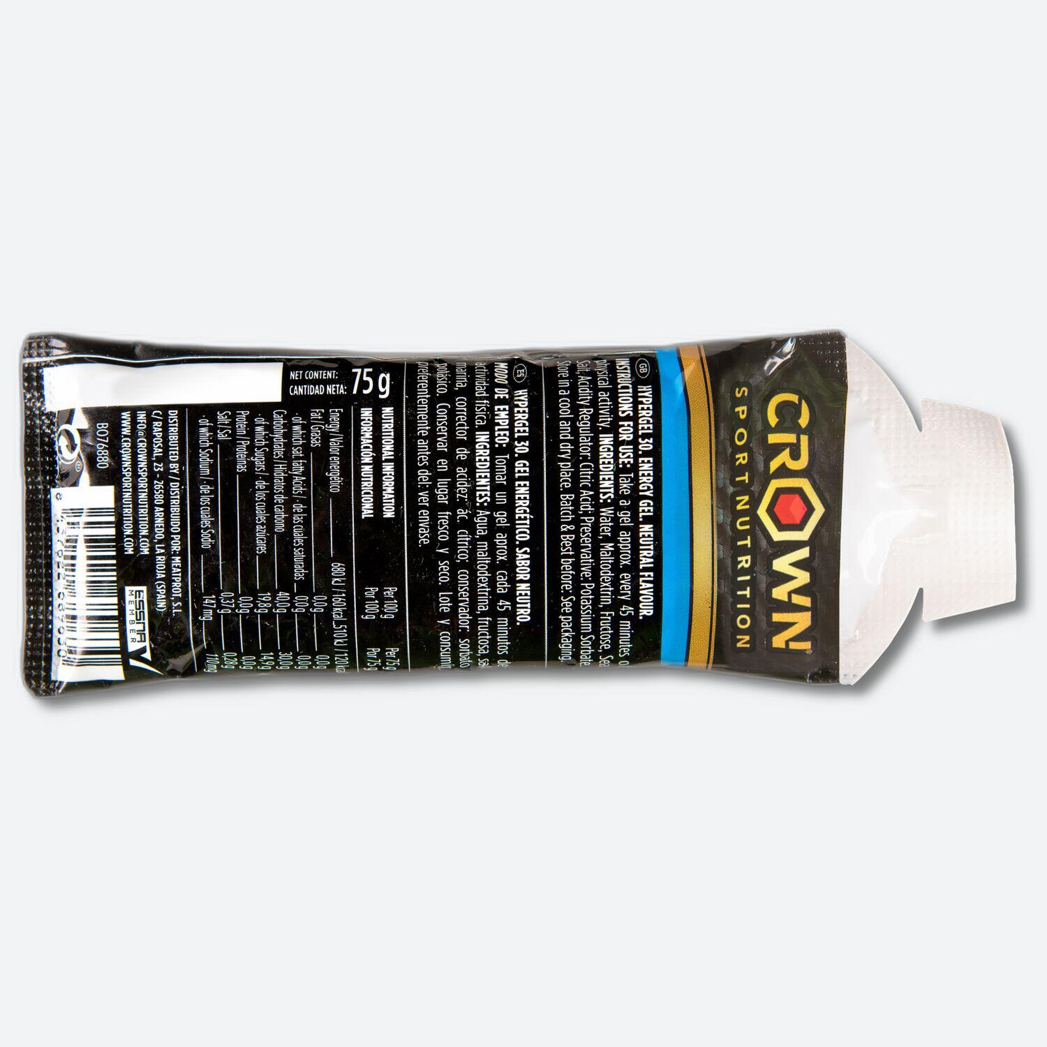 Gel energético Línea Hyper ‘HyperGel 30‘ de 75 g Neutro sin cafeína 2/8