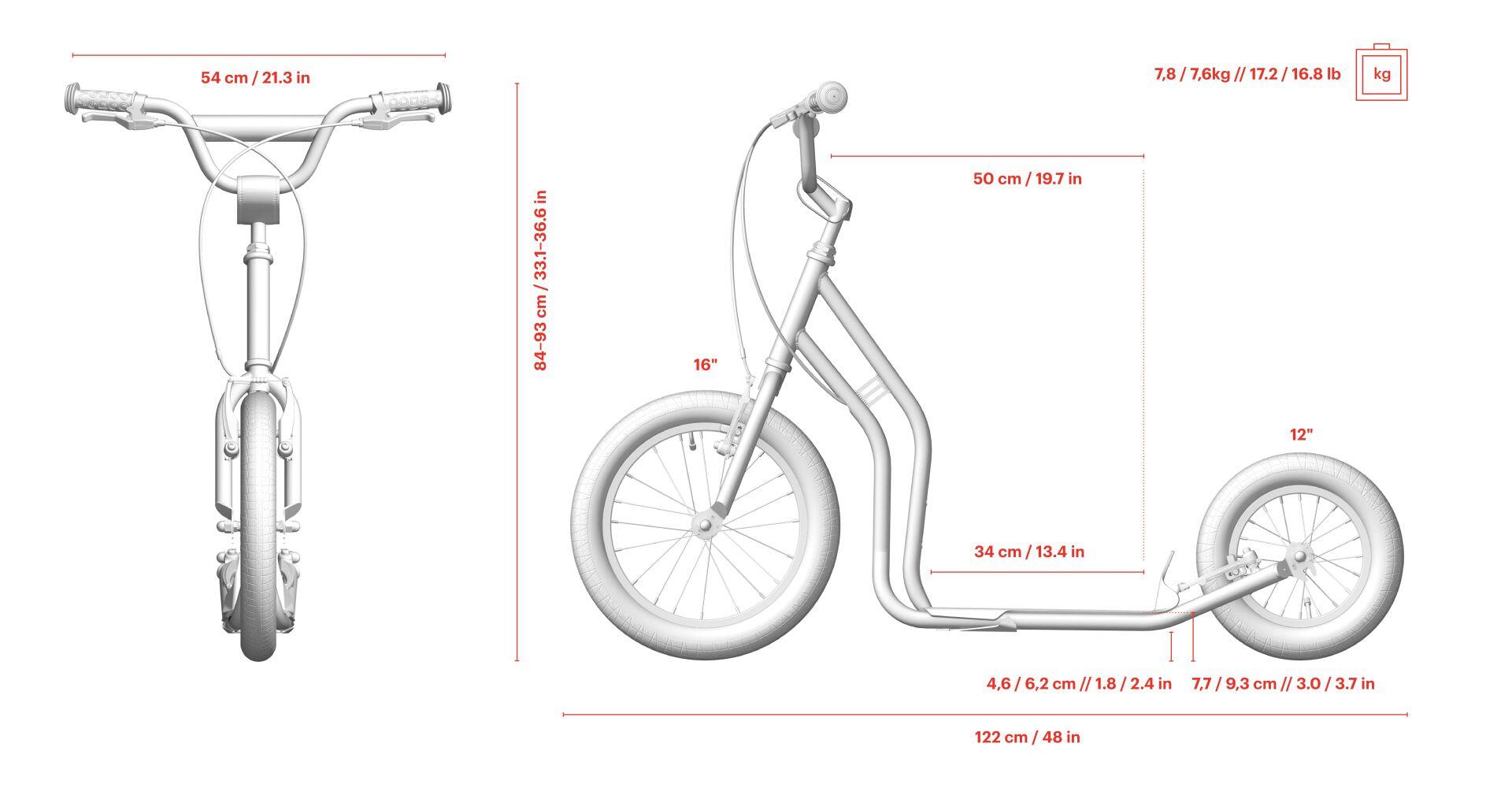 Trottinette Yedoo Two Numbers red 2/7