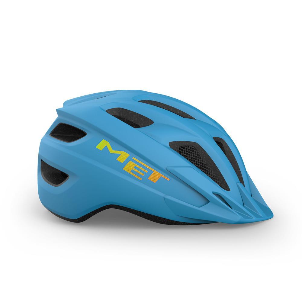 MET Crackerjack Cyan Matt Youth Cycle Helmet 3/4