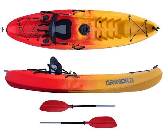Kajak jednoosobowy sit on top do pływania Scorpio Kayak Orinoko 1 pack stabilny
