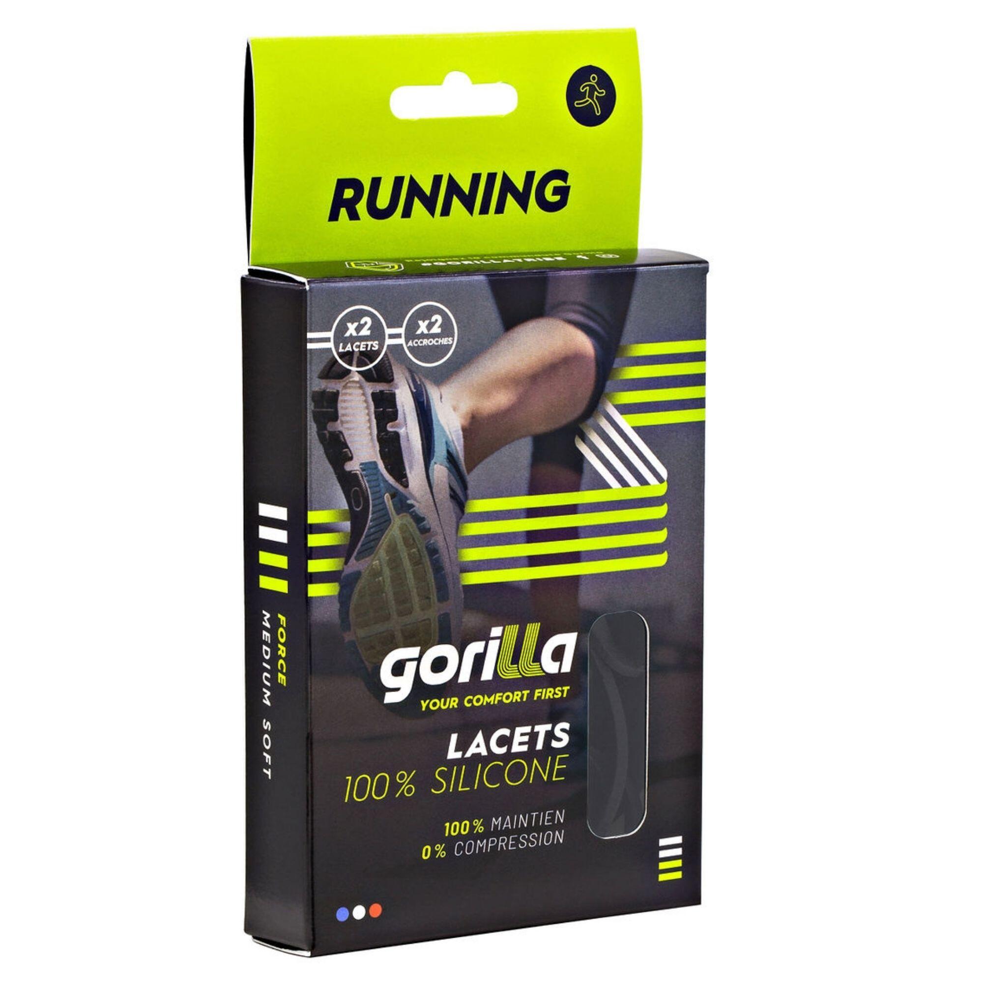 Lacets lastiques pour le running 100 silicone NOIR LACETS