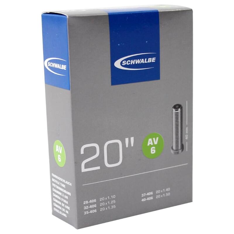 Chambre à air - Schwalbe - AV6 - 20 pouces x 1,10 - 1,50 - Valve automatique -