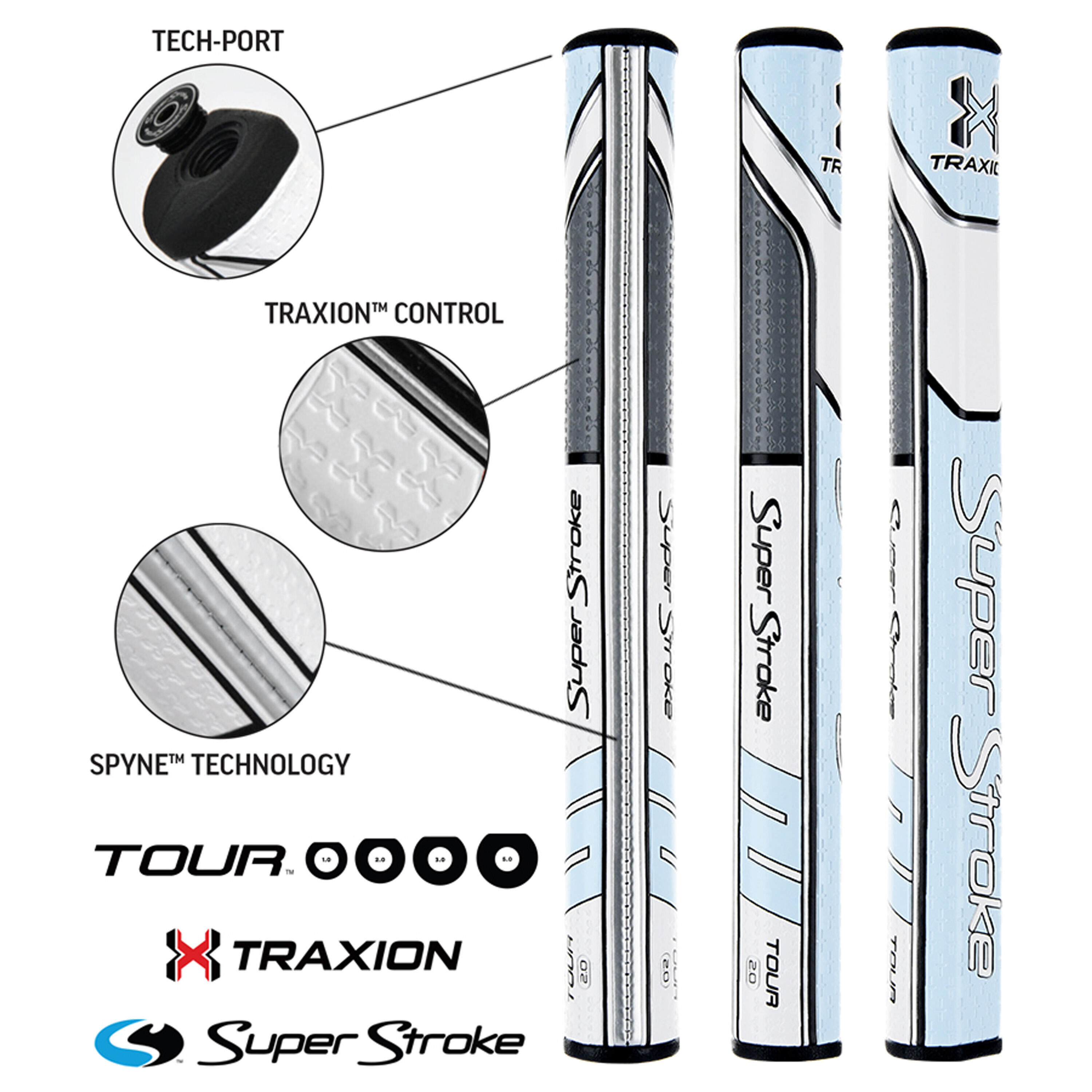 SUPER STROKE Superstroke Traxion Tour 2.0 Tiff/Grey/White