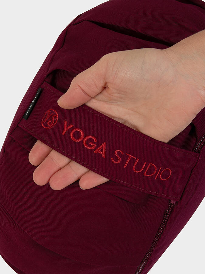 Yoga Studio Spare EU Round Bolster Cover - Burgundy 3/3