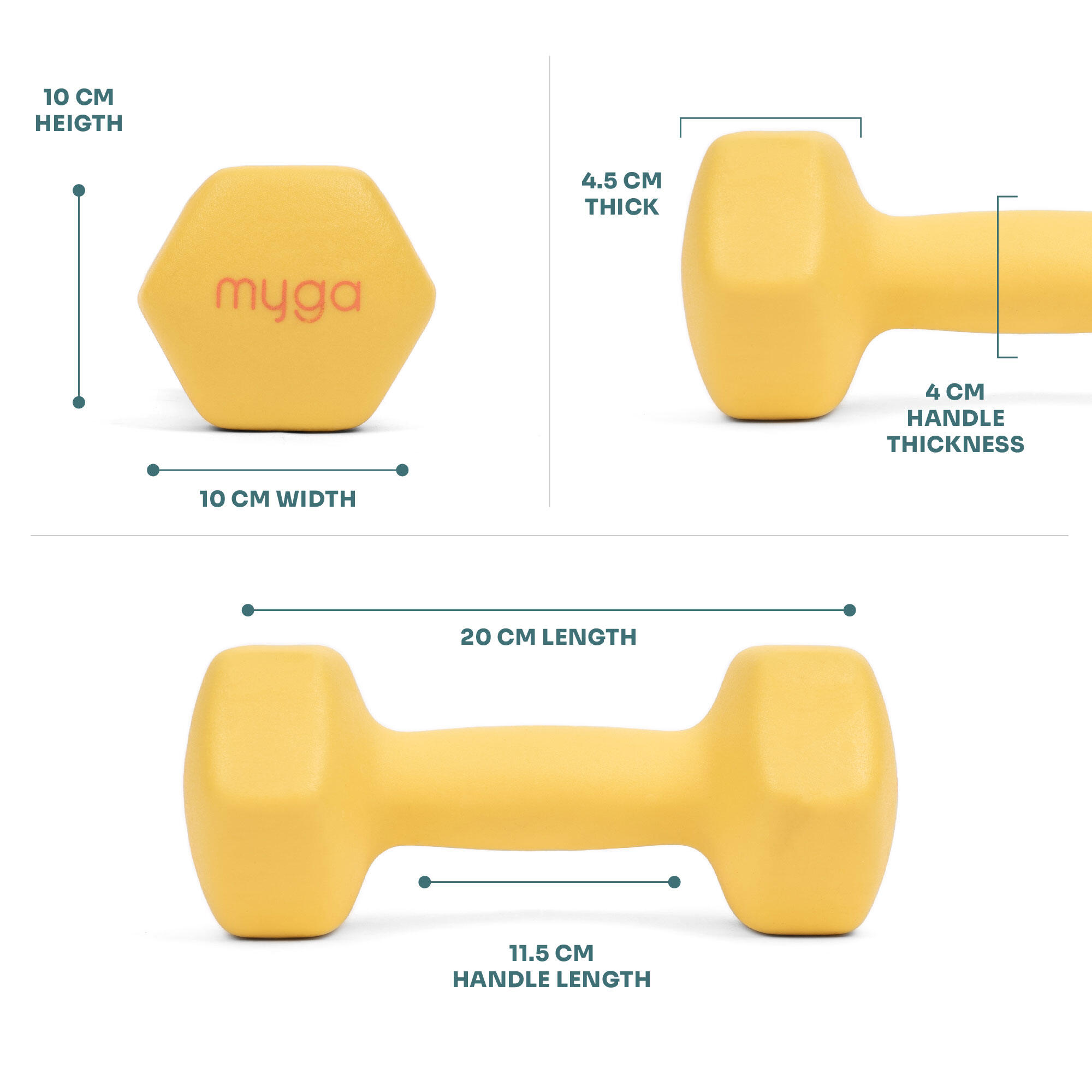 Fitness činky Myga Dumbbell - 4 kg 6/7