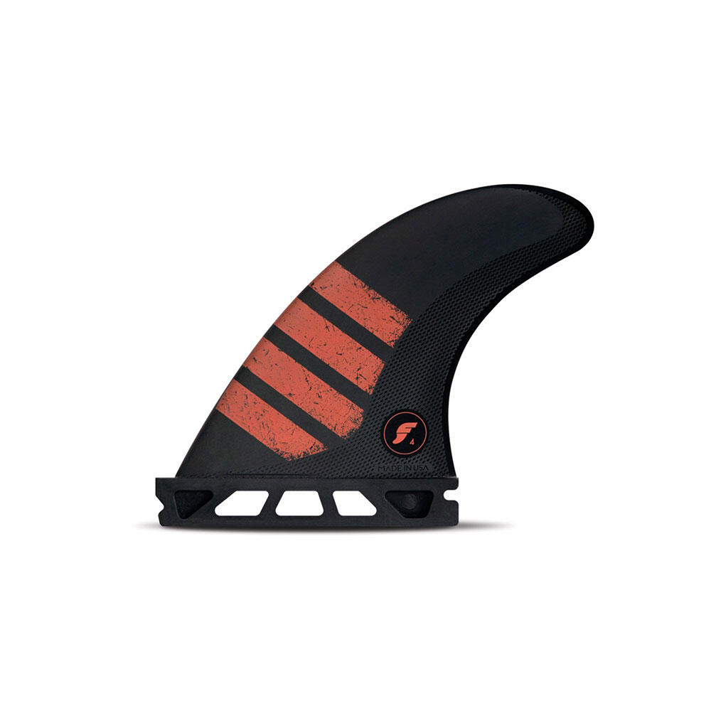Futures F4 Alpha Size Small Black Red Thruster Fin Set | Decathlon