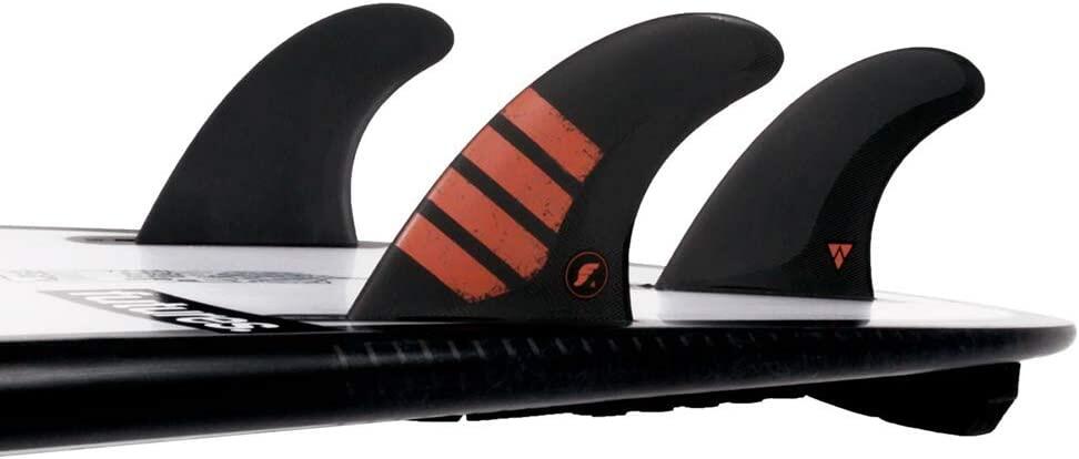 Futures F4 Alpha Size Small Black Red Thruster Fin Set 2/3
