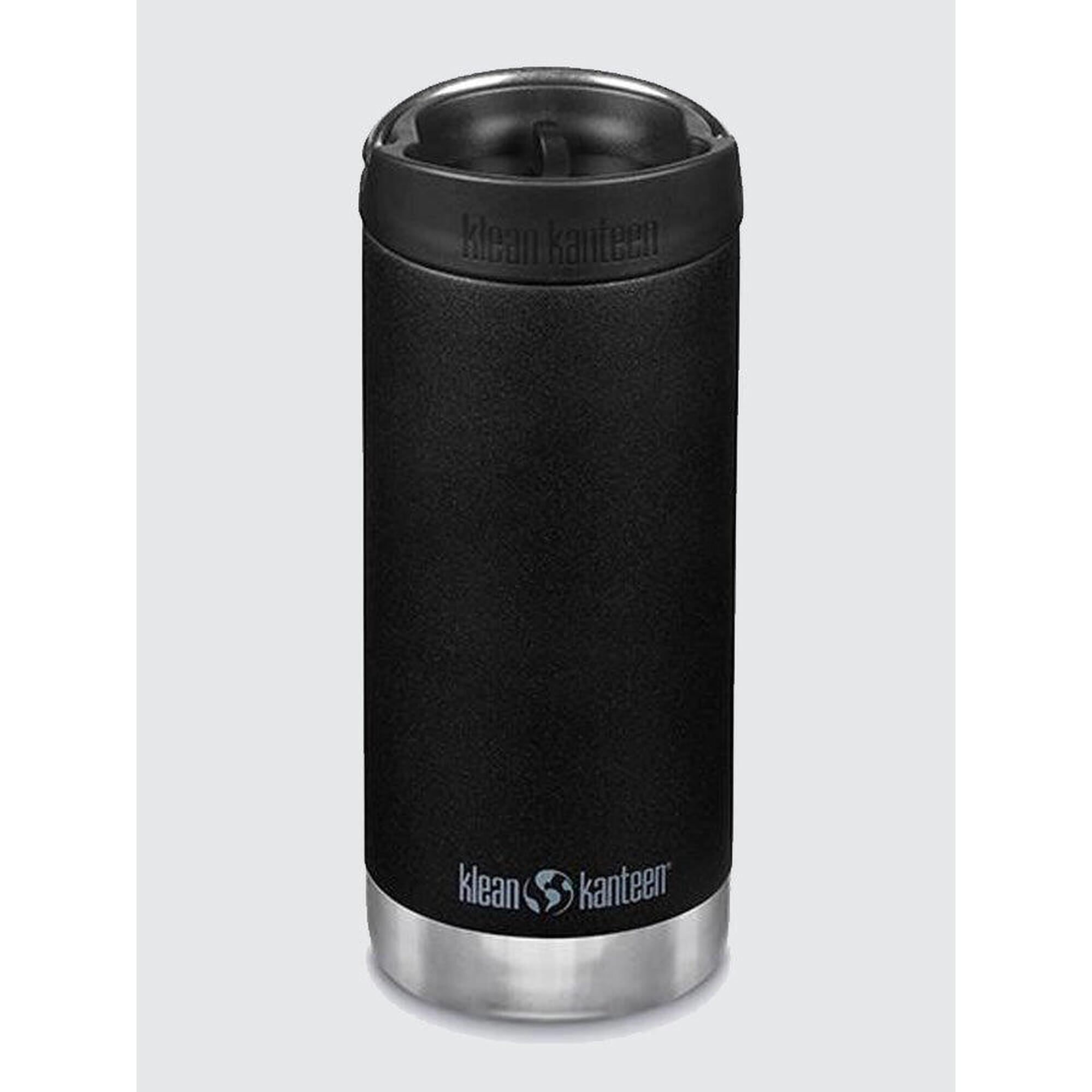 Klean Kanteen TKWide Insulated Bottle 12oz (355ml) (Café Cap) - Shale Black 1/1