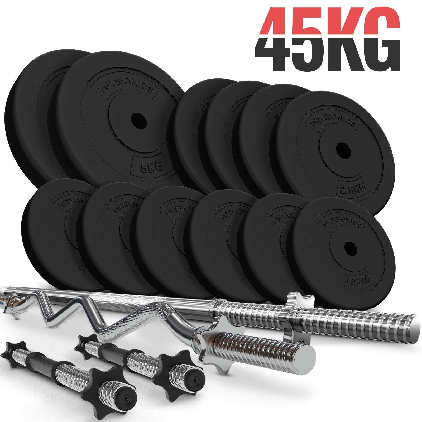 Physionics Halterset - Halter met Gewichten - Dumbbells - 45 kg 2/7