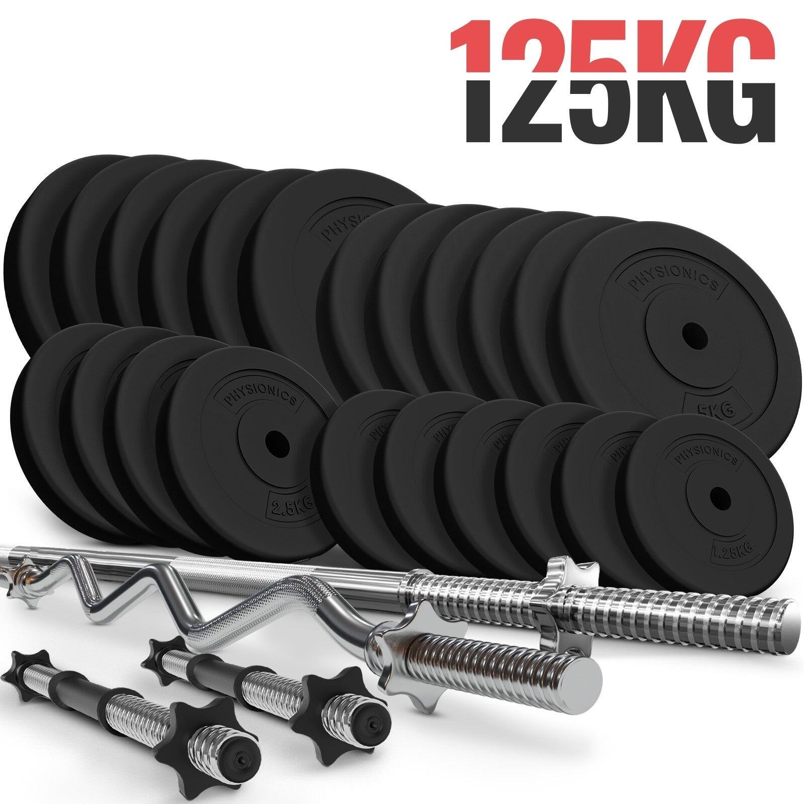 Physionics Halterset - Halter met Gewichten - Dumbbells - 125 kg 7/7