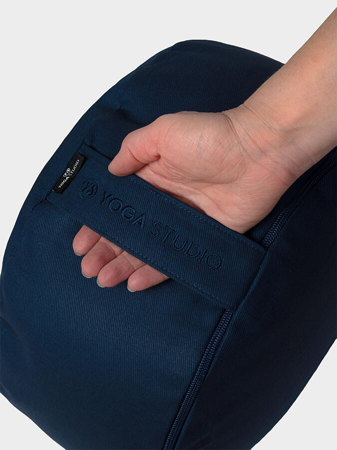 Yoga Studio Spare Cylinder Cushion Cover - Navy Blue 3/3