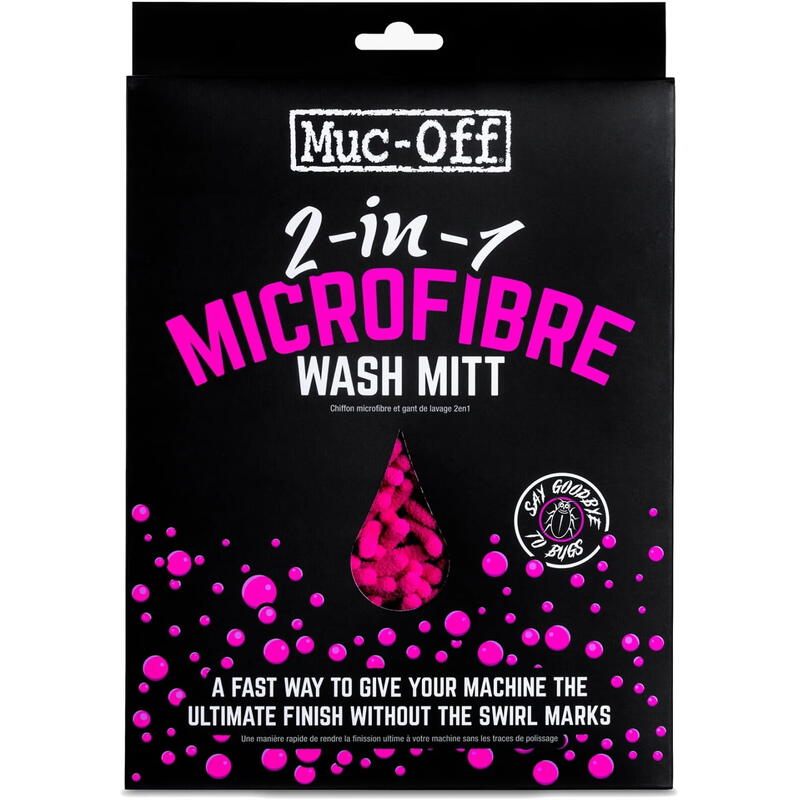 Mitaine de lavage en microfibre - rose