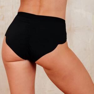 NIXI BODY Susie Sporty Hip Hugger Underwear Absorbent for Leaks & Periods Black