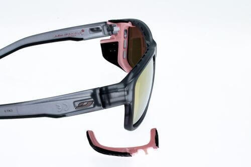Lunettes de soleil Julbo Shield M Gris rose, coques amovibles 5/7