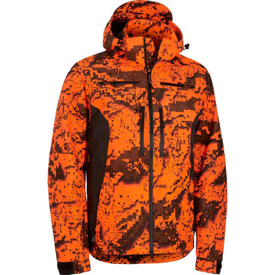 Veste de chasse homme, Ridge Pro M Camo Fire, imperméable, respirante