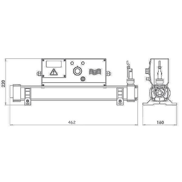 Réchauffeur electrique 4.5kw mono analogique 4/4