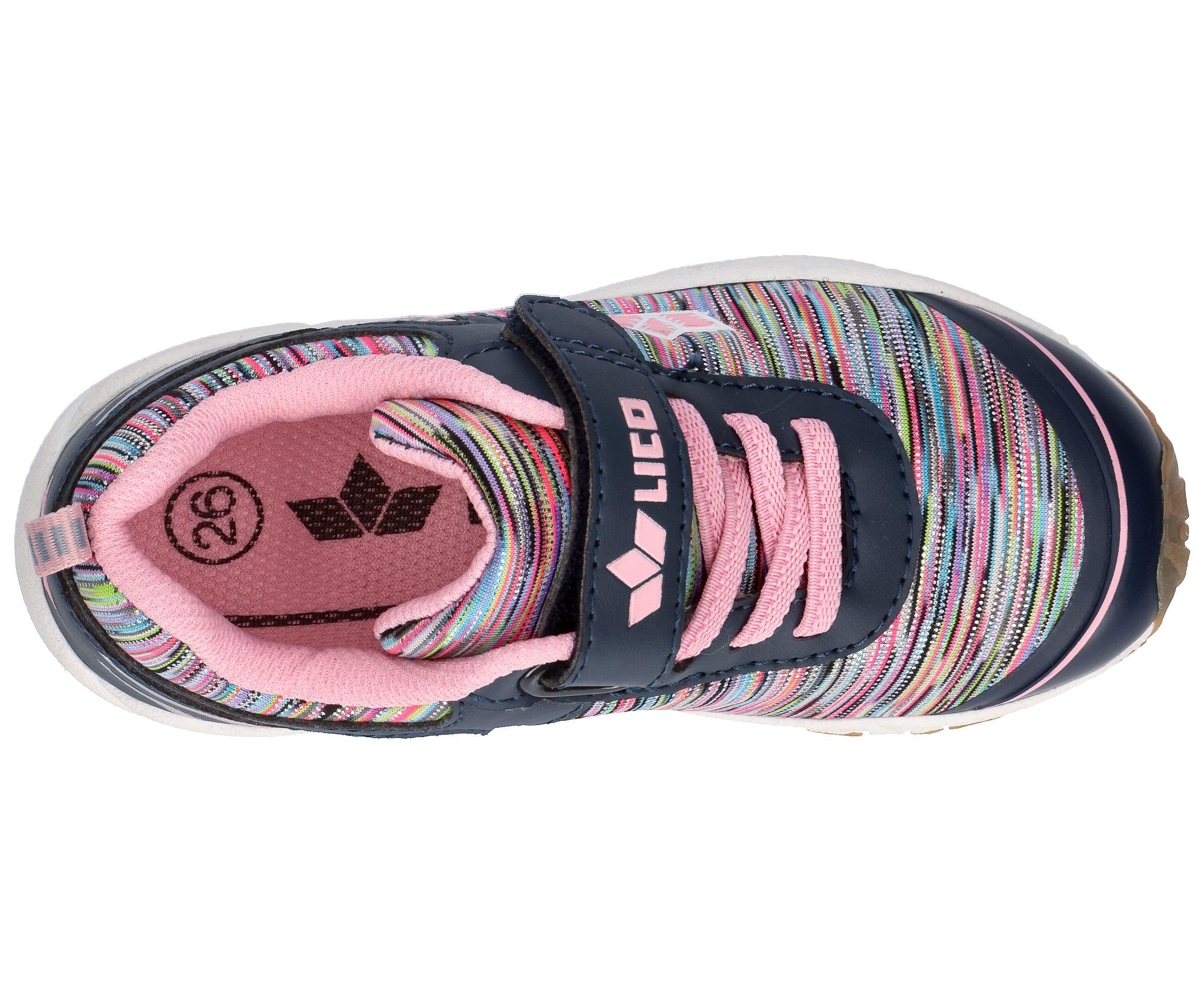 LICO Barney VS Girls Velcro Nylon Shoe Blue 5/6
