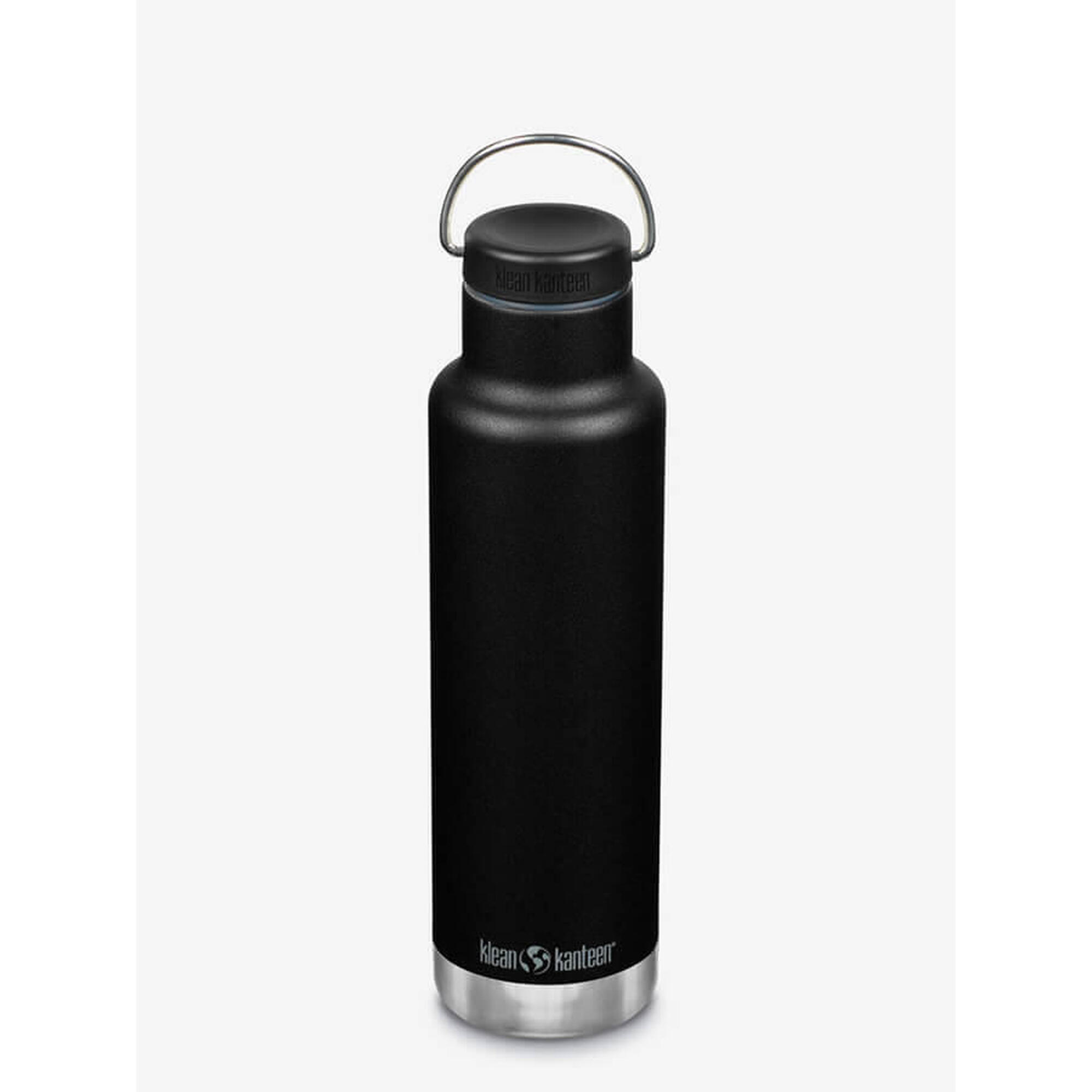 Klean Kanteen Vacuum Insulated 592ml Classic Bottle With Loop Cap - Black 1/3