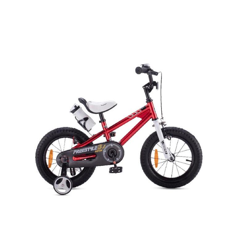 Bicicleta para crianças de 14" de estilo livre - Vermelha