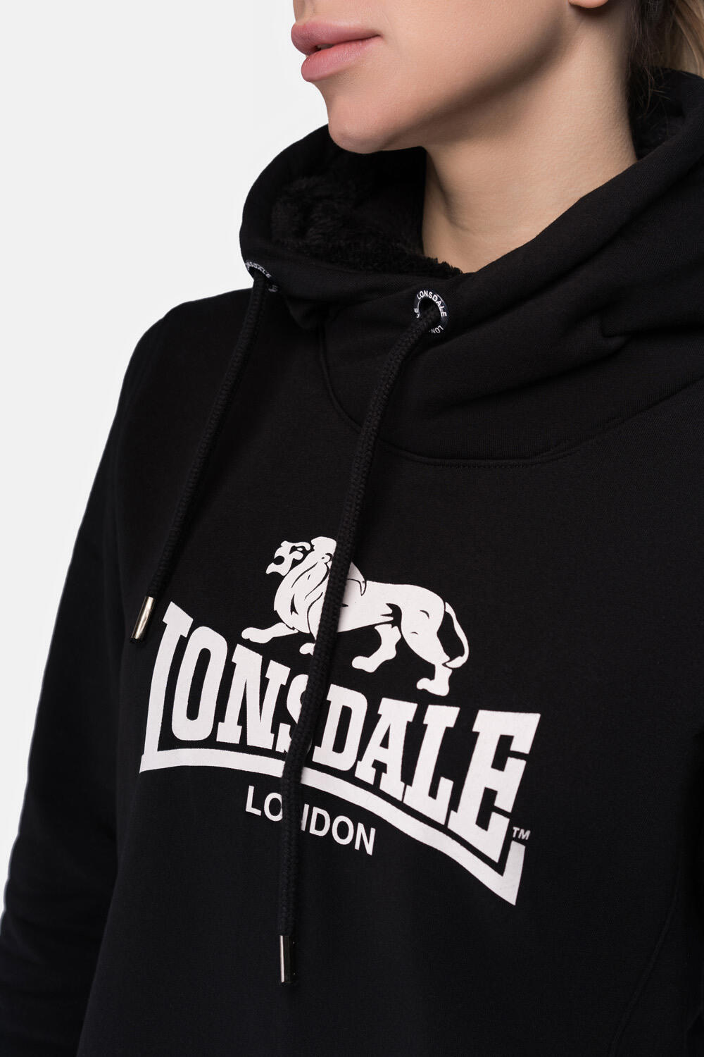 Felpa da donna con cappuccio Lonsdale Pitlessie 5/6