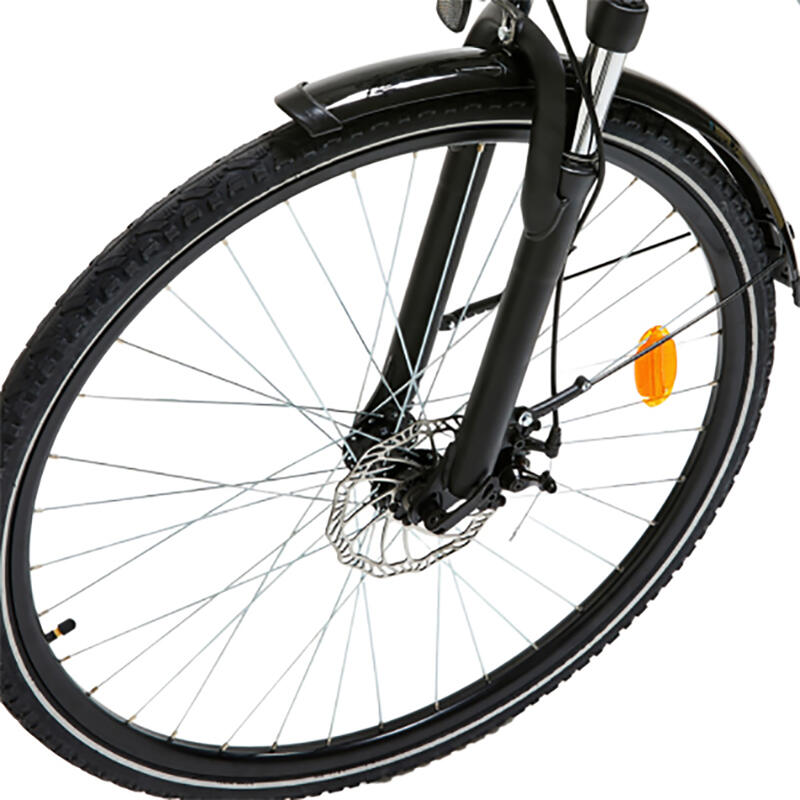 Urban E600, elektrische damesfiets met midmotor, 7 sp, grijs