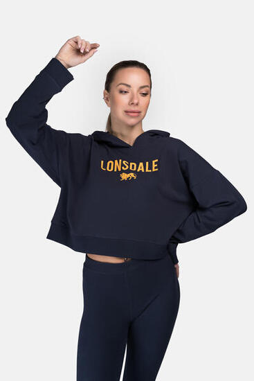 LONSDALE Dames sweatshirt met capuchon cropped oversize QUEENSCLIFF