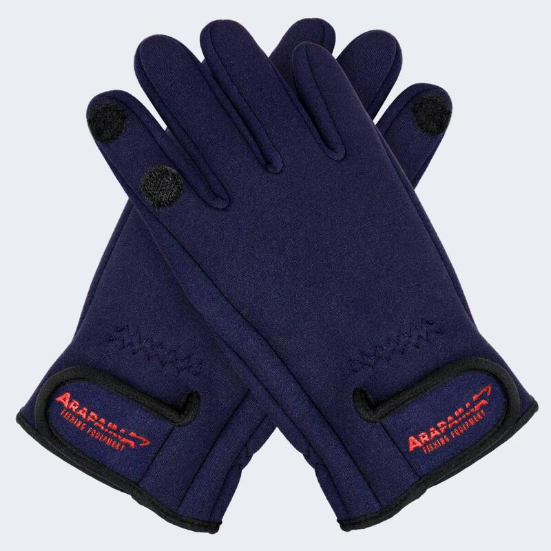 Gants de pêche néoprène 'spin' | Bouts de doigts pliables | Navy