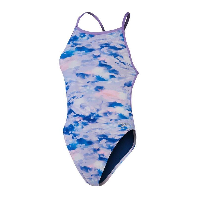 Speedo Allover Digital Vback Swimsuit - Clearwater Dawn SPEEDO - Decathlon