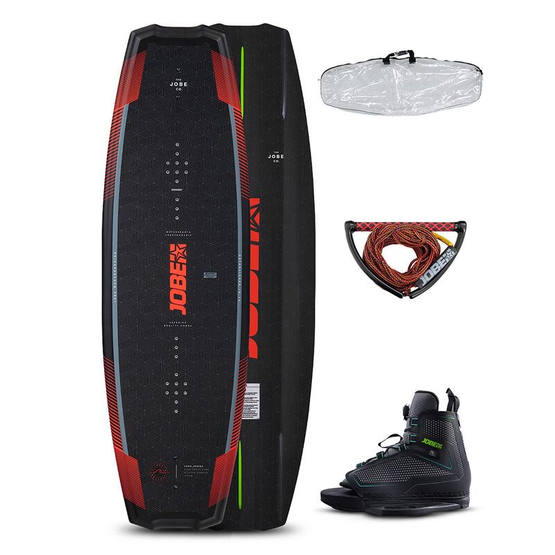 Pack de Wakeboard Jobe Logo + Botas Maze + Cabo Prime + Capa de transporte