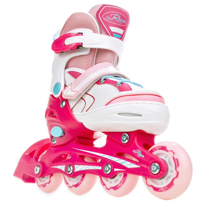 Raven Lia Verstelbare Rollerblade Lichtgevende LED Wiel Roze