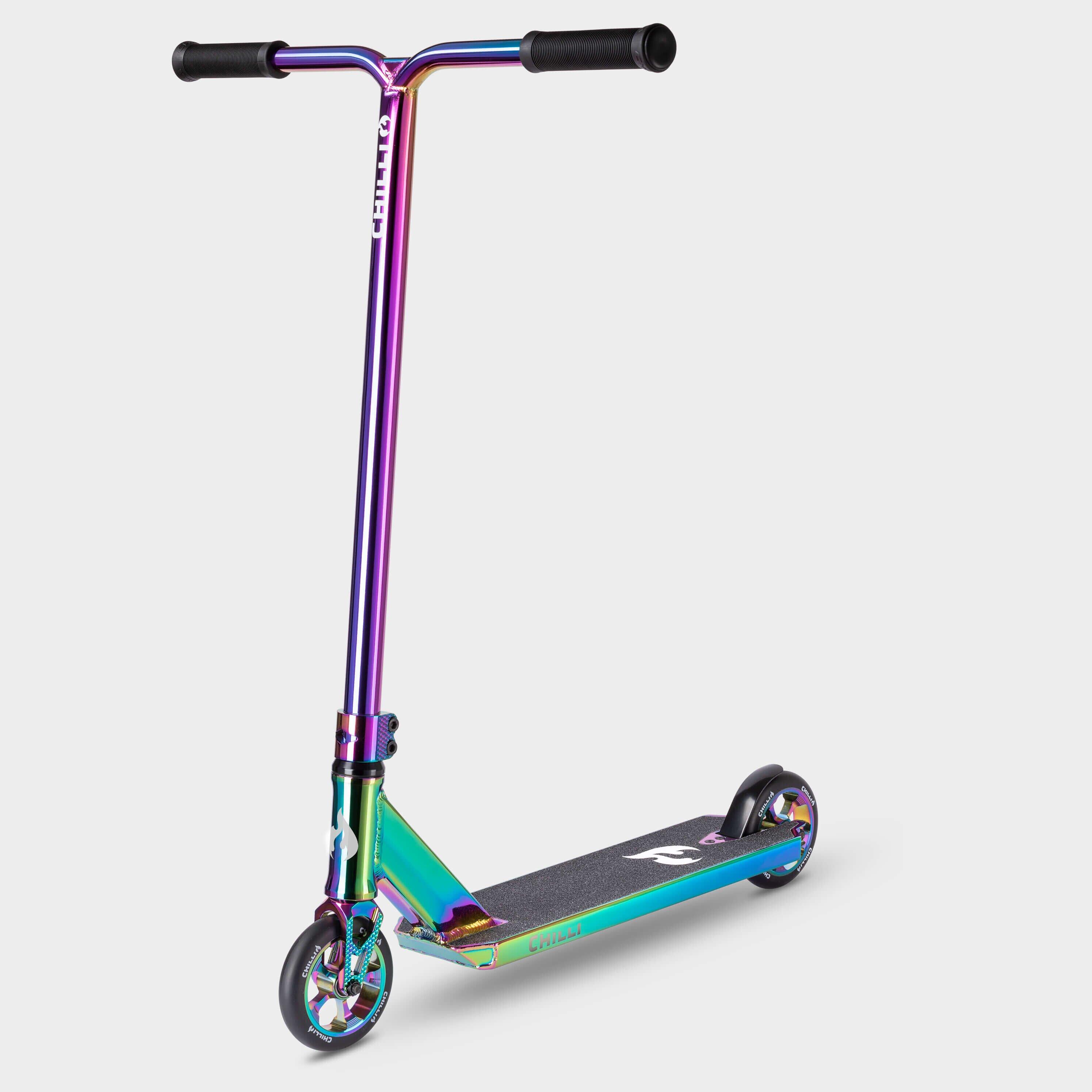 Reaper Reloaded Stunt Scooter Oil Slick Neochrome CHILLI PRO SCOOTER Decathlon