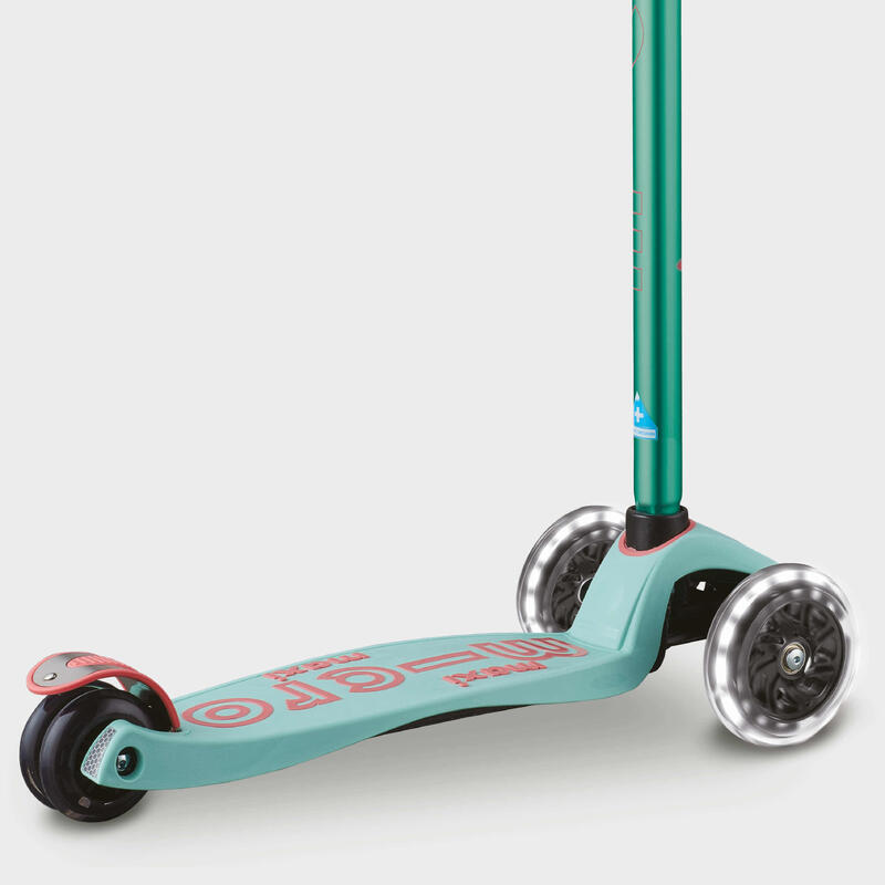 PATINETE CRIANÇA MICRO MAXI DELUXE LED MENTA DE 3 RUEDAS DESMONTABLE