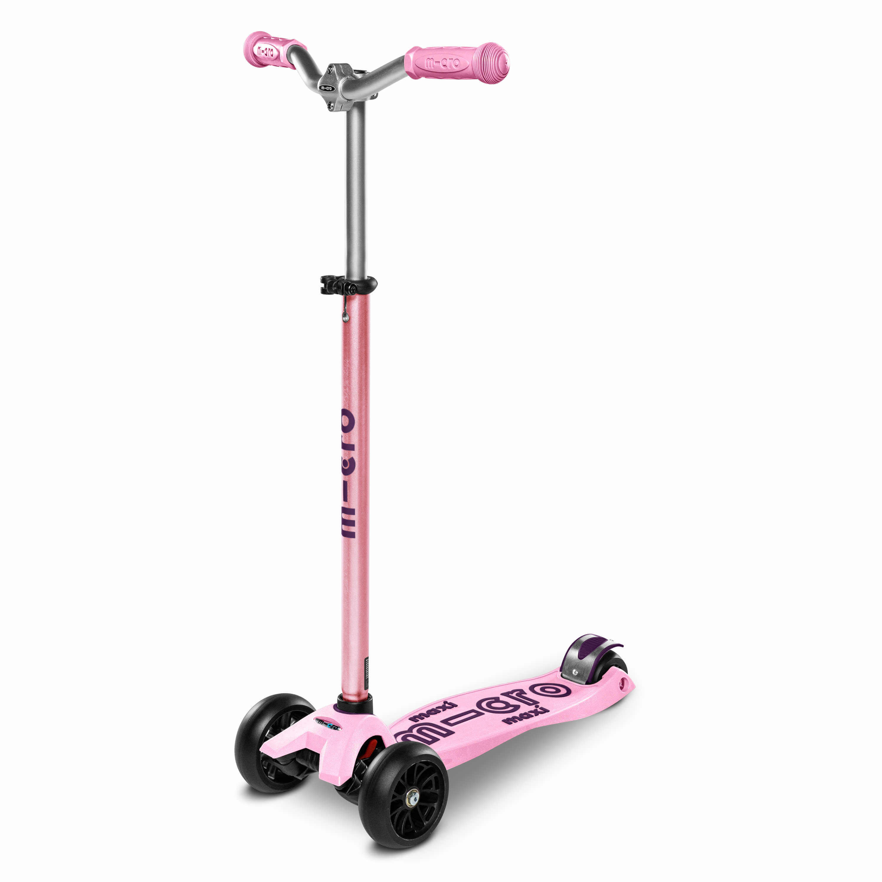 MICRO Maxi Micro Deluxe Pro Scooter - Rose - 3 Wheel Scooter For 5-12 Year Olds