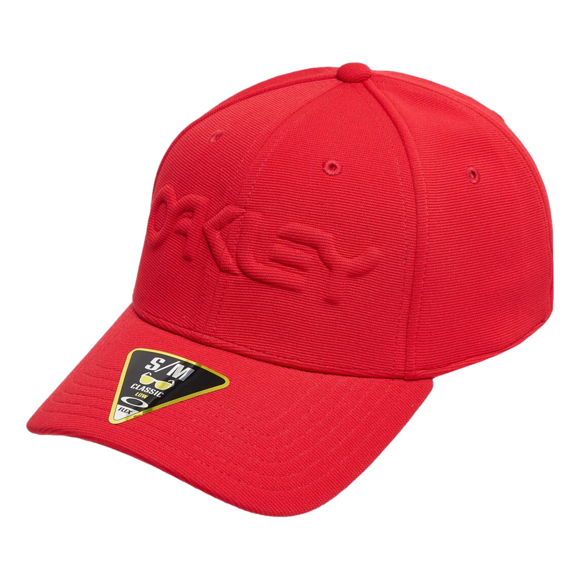 Oakley 6 PANEL STRETCH HAT EMBOSSED - Red Line 1/2