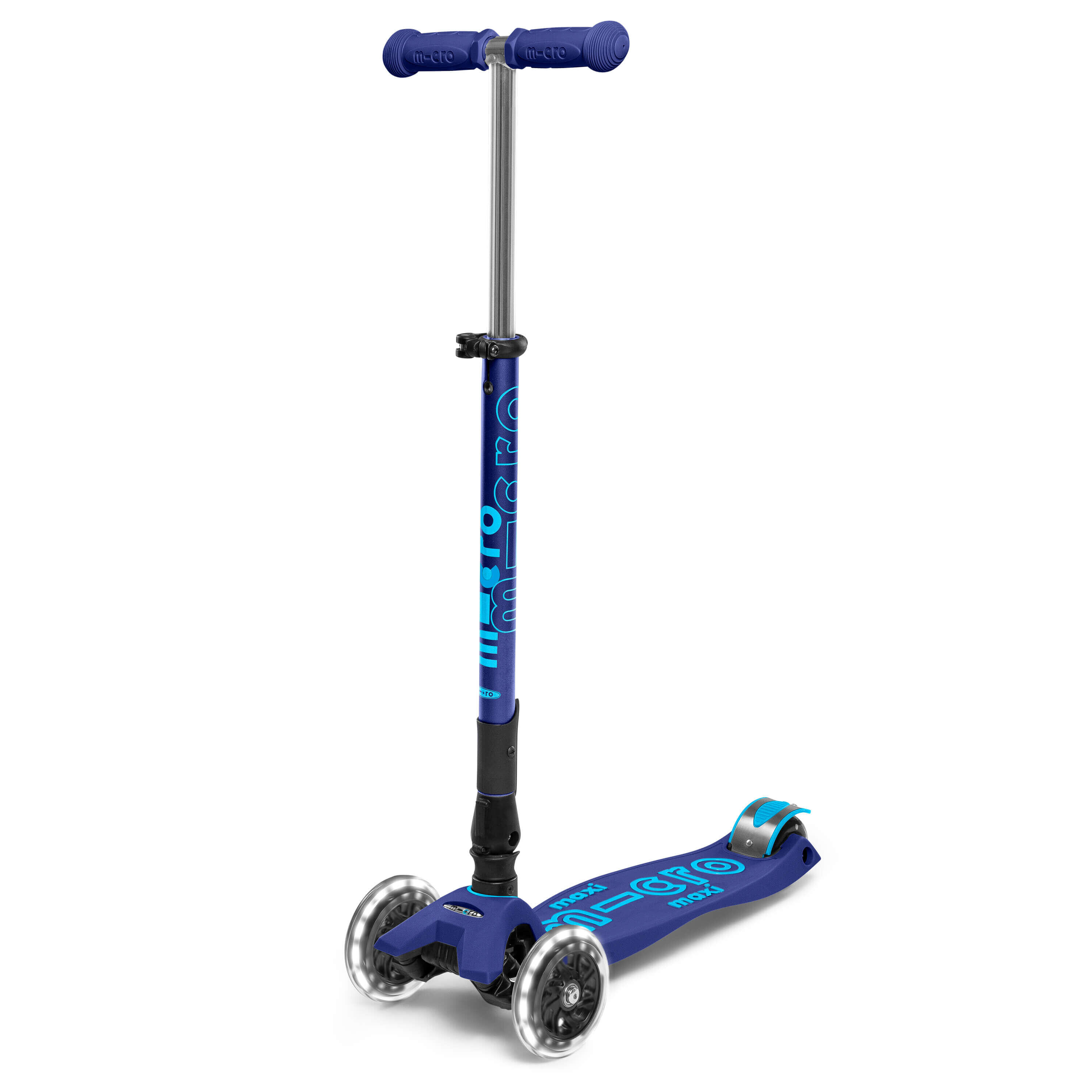 MICRO Maxi Micro Deluxe Foldable LED Light Up Scooter - Navy