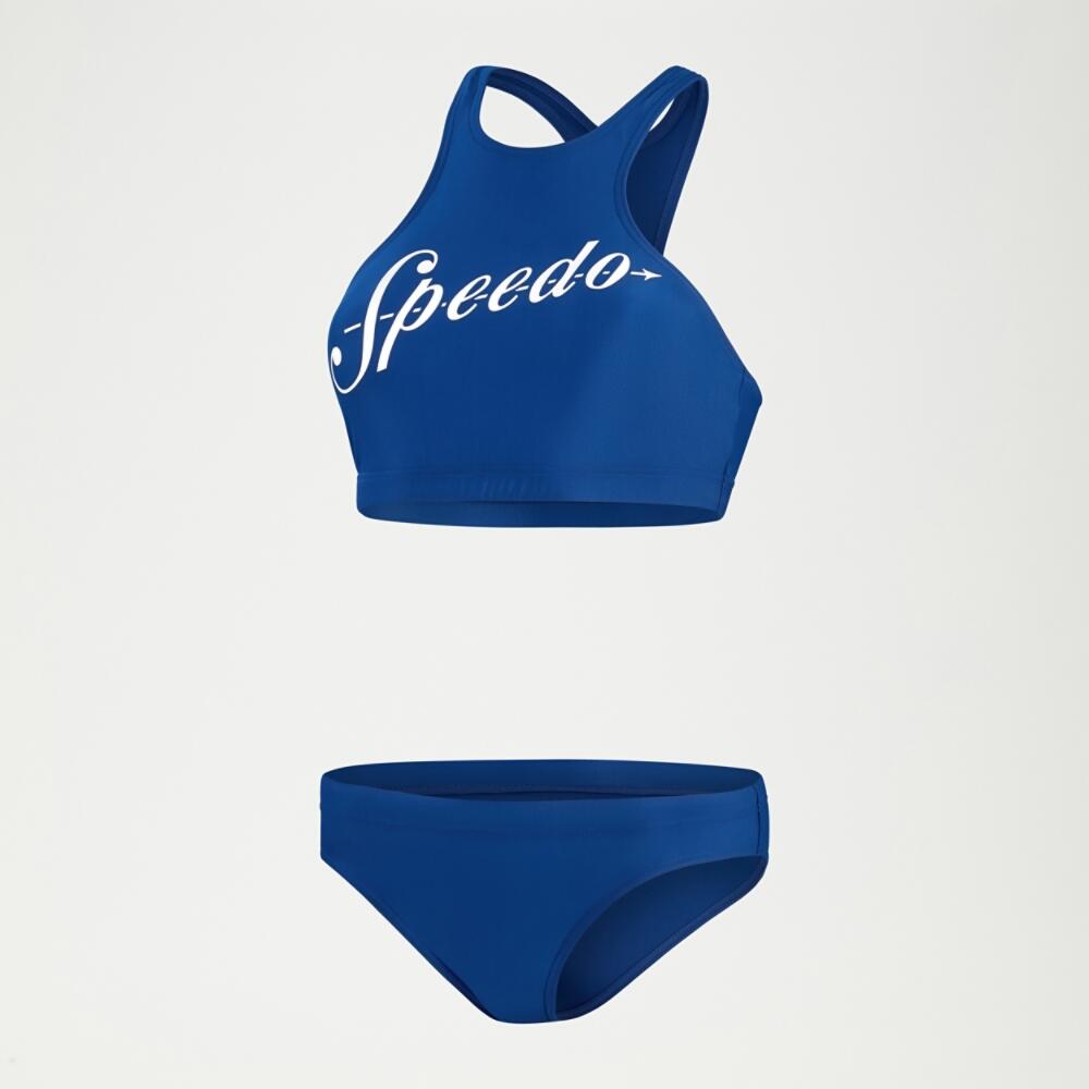 Speedo Logo Volley Swim Bikini - Blu navy / Bianco 4/6
