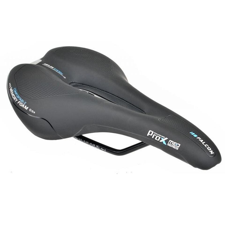 Selle Vintage Wright's Bleu Et Blanc - Vinyle à Ressorts Pour Vélo Cruiser - Tige 25,4 Mm - Made In England