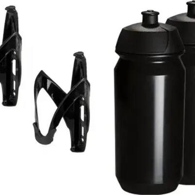 2x Water bottle - 2x Water bottle cage - Drinking bottle