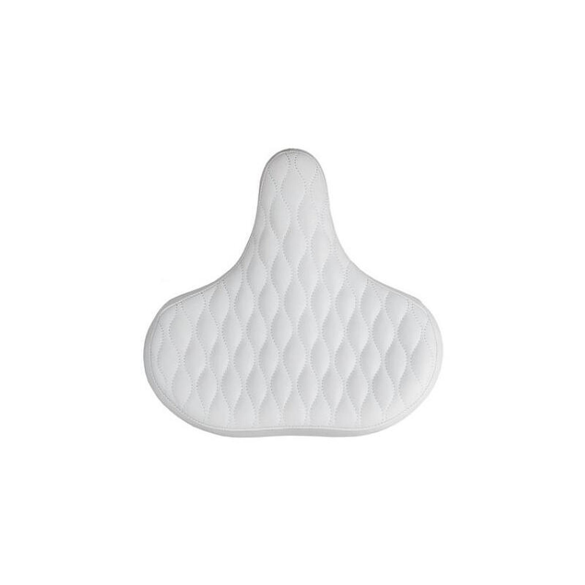 Șa de bicicletă Comfort pentru femei/bărbați - Spumă unisex albă