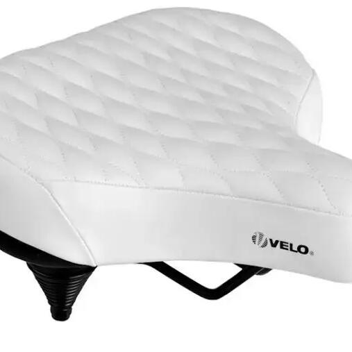 Comfort Bike Saddle for Men and Women - Foam Unisex White