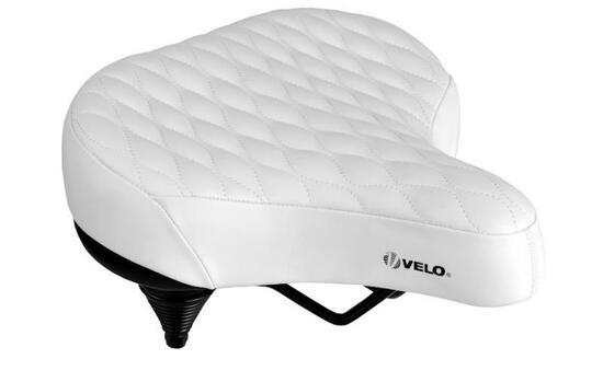 Selle de vélo Selle Confort Dames/Gens - Mousse Unisexe Blanc