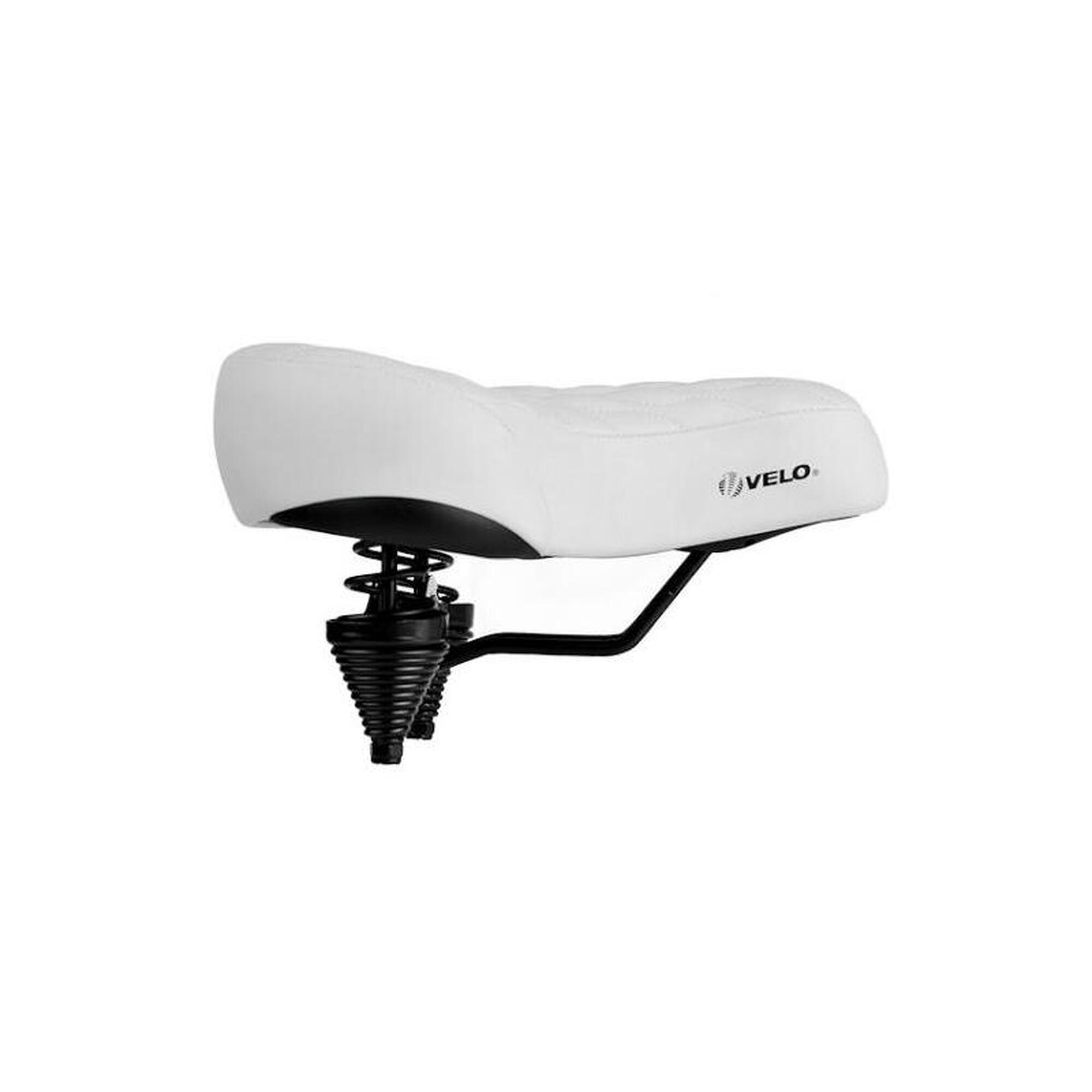 Șa de bicicletă Comfort pentru femei/bărbați - Spumă unisex albă