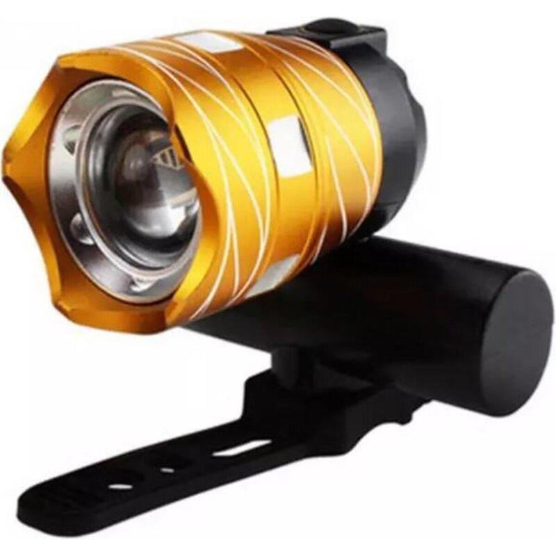 Fietslamp Voorlicht - USB oplaadbaar - Goud - 450 Lumen