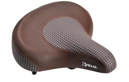 Selle de vélo Cruiser Comfort Marron Blanc 267x257 mm