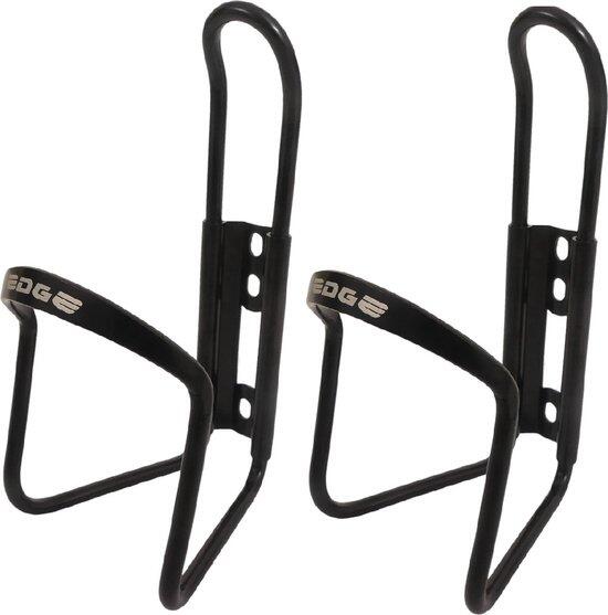EDGE 2x Bidonhouder aluminium - Zwart
