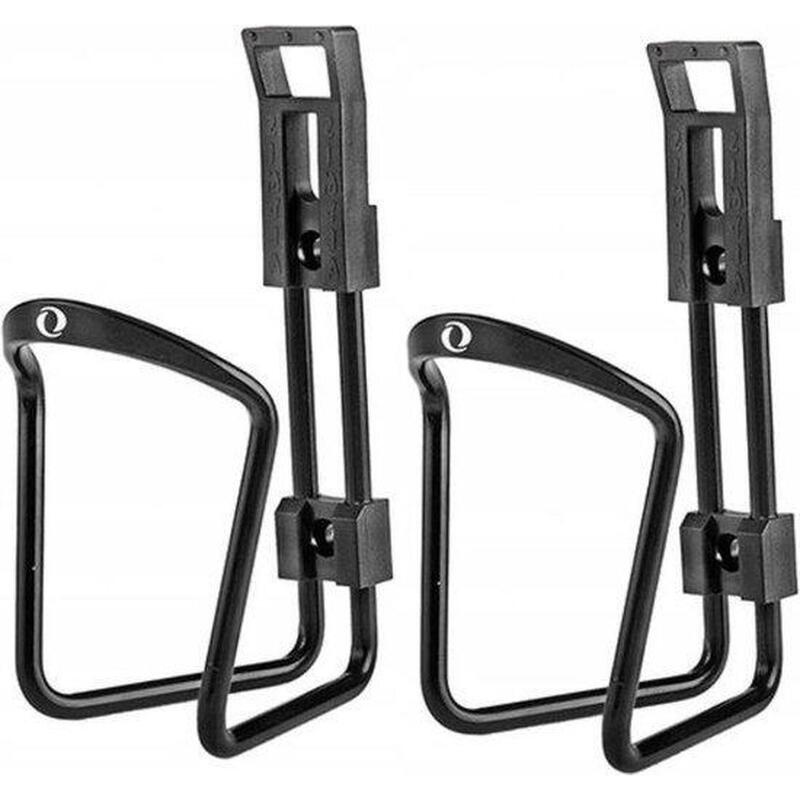 2x Porte-bidon en aluminium - Noir - Porte-bidon VTT vélo de route