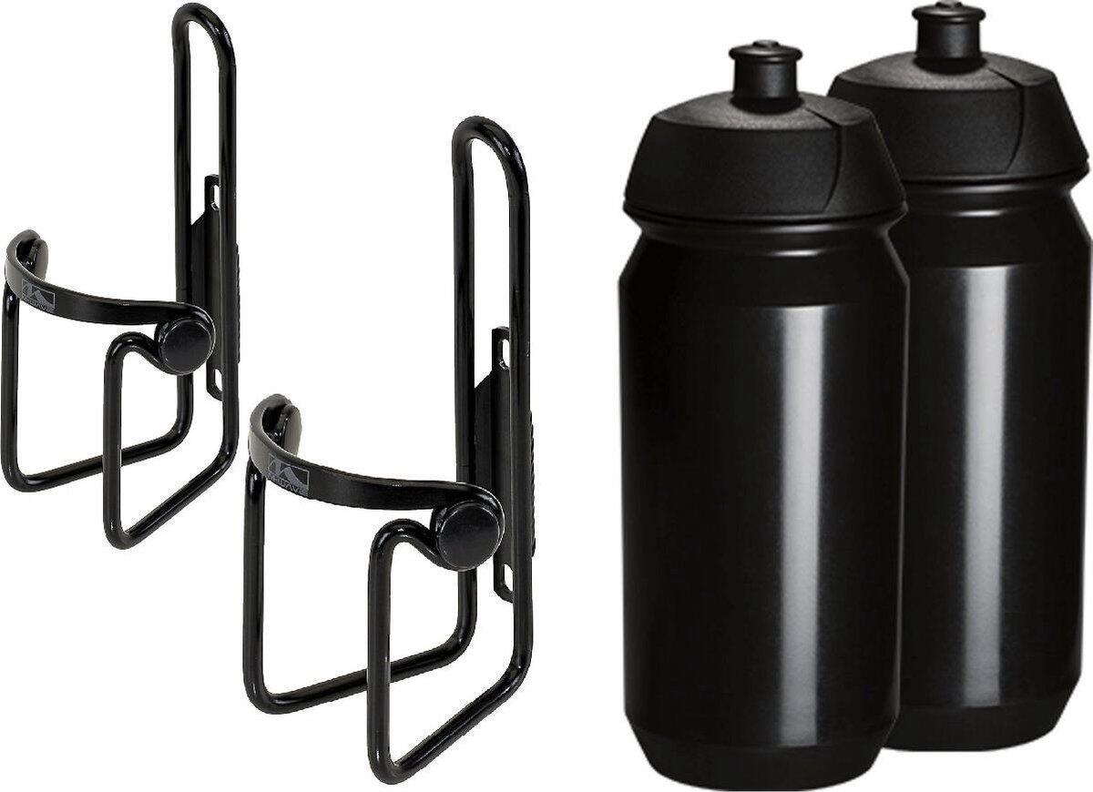 2x Shiva Wasserflasche - 2x Flaschenhalter - Trinkflaschen & Trinkflaschenhalter 1/2