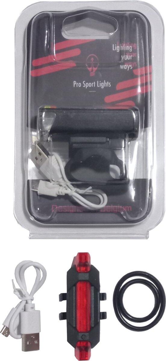 LED Fietsverlichting Set - Voorlicht en Achterlicht - 300 en 20 Lumen 4/7