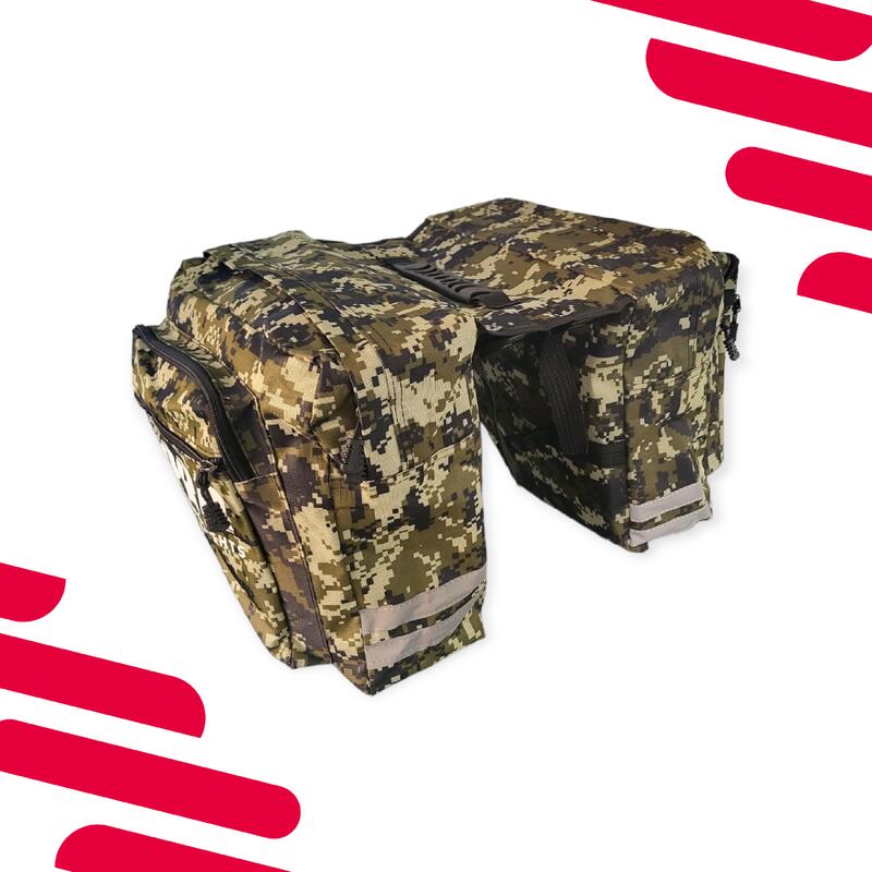 Geantă dublă biciclete electrice/oraș/MTB - Verde militar