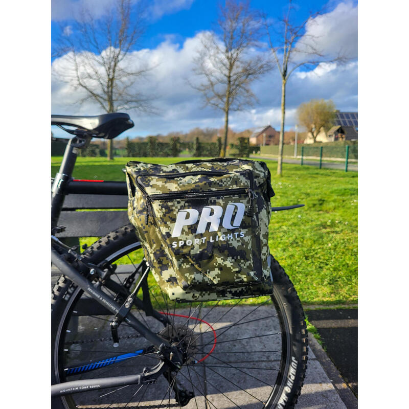 Geantă dublă biciclete electrice/oraș/MTB - Verde militar